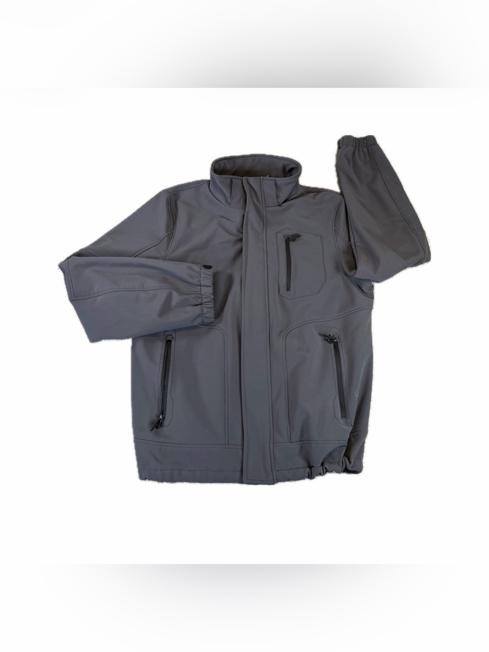 Calvin Klein Men's Softshell Jacket Sz S Gray Full Zip No Hood CM403010